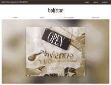 Tablet Screenshot of bohemeclothing.com